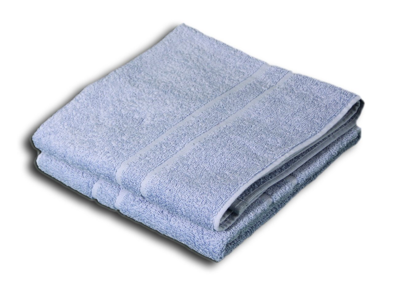 Gözze - Bath Mat, Set of 2, 100% Cotton, 50 x 70 cm - Dove Blue
