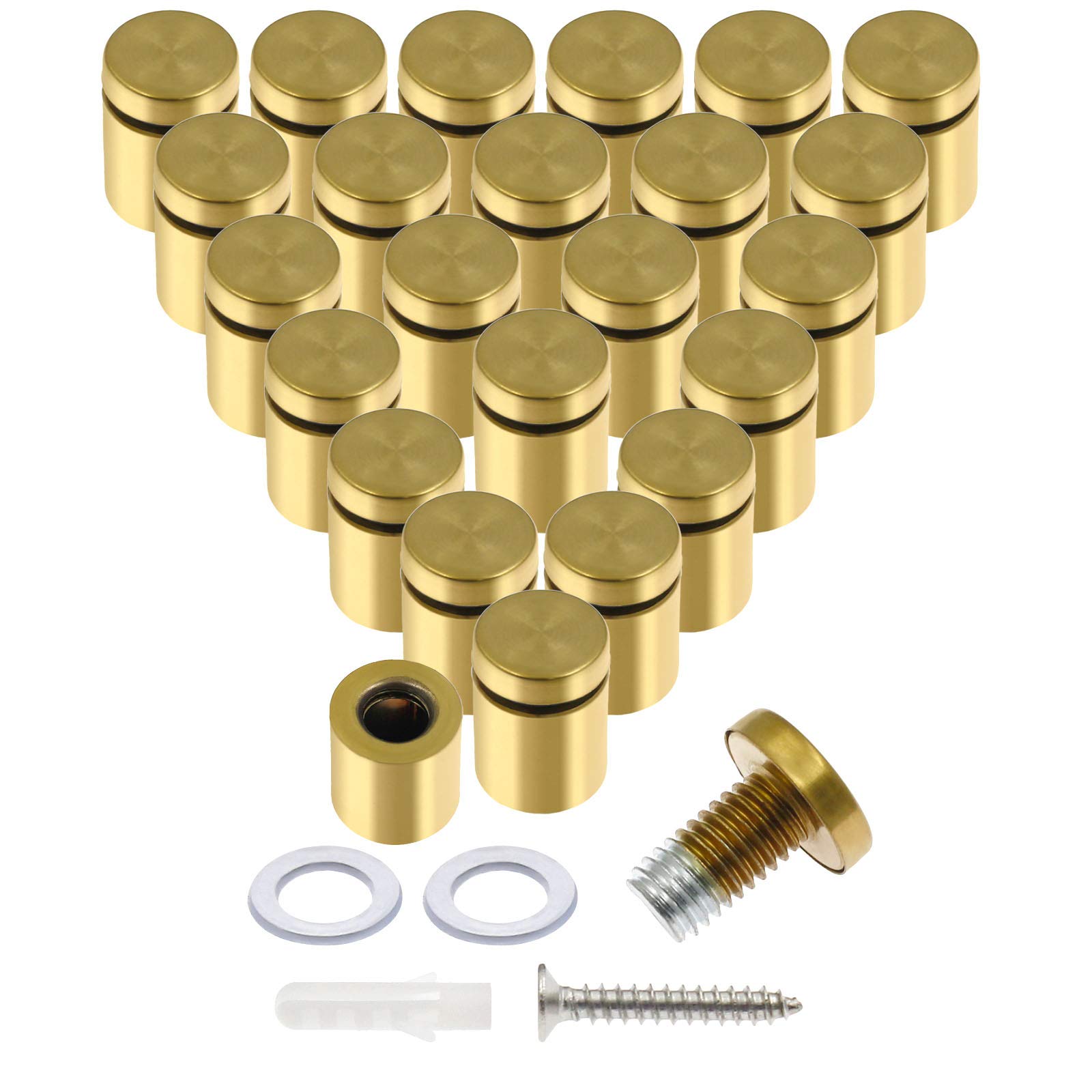 Luomorgo Stainless Steel Standoff Screws, 1/2" x 1", Gold, 12 Pcs — Amazon image 23
