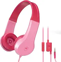 Motorola, Moto JR 200 Kids, Fone de Ouvido Isolamento de Ruído, Rosa