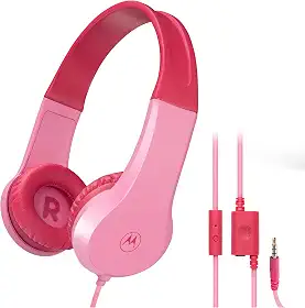 Motorola, Moto JR 200 Kids, Fone de Ouvido Isolamento de Ruído, Rosa