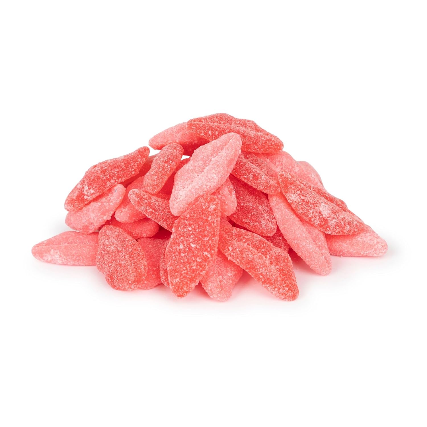 Candy Shop Red & Pink Sour Gummy Lips, Sugar Sanded Candy