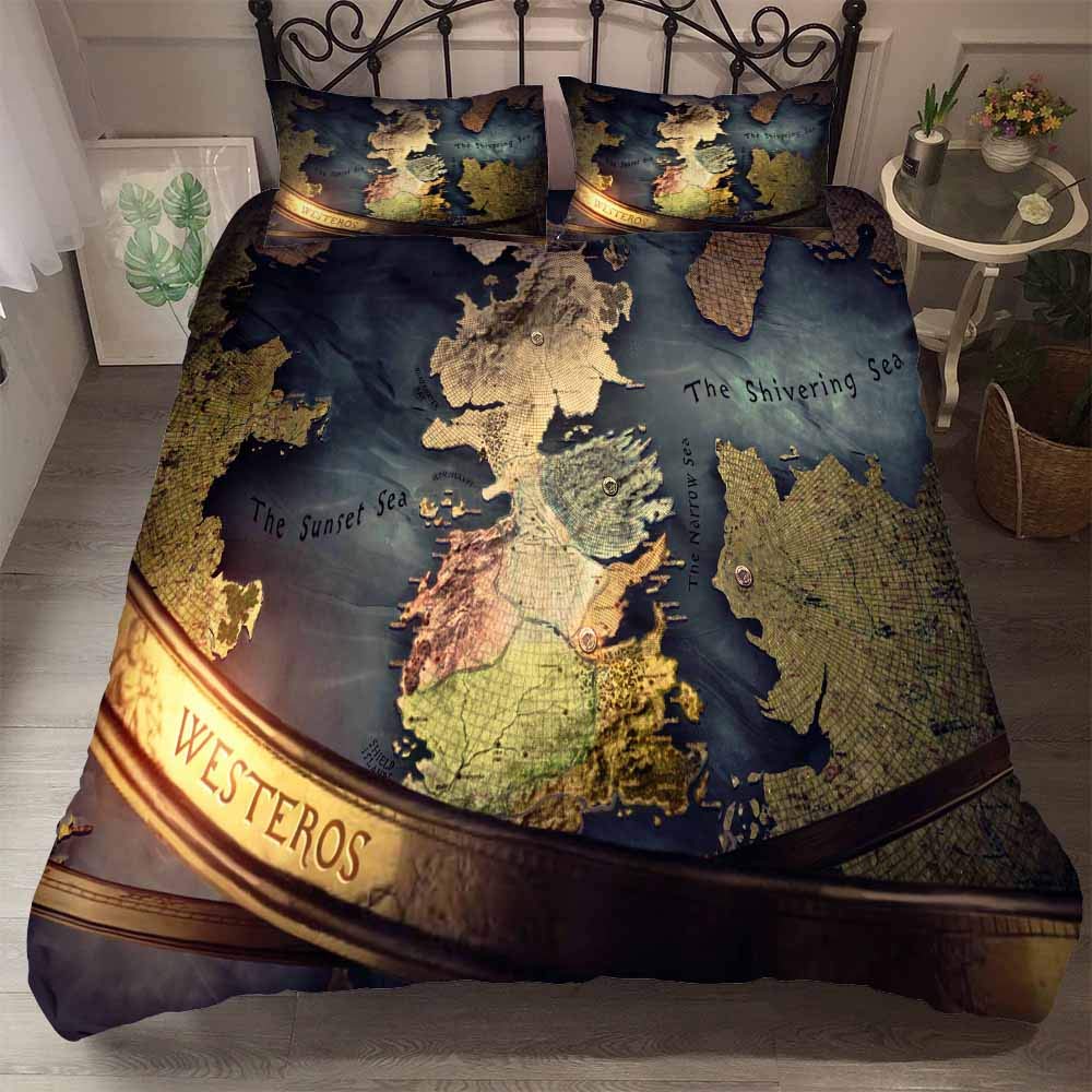 Housse de couette ultra douce Game of Thrones avec fermeture éclair 3 pièces 200x200