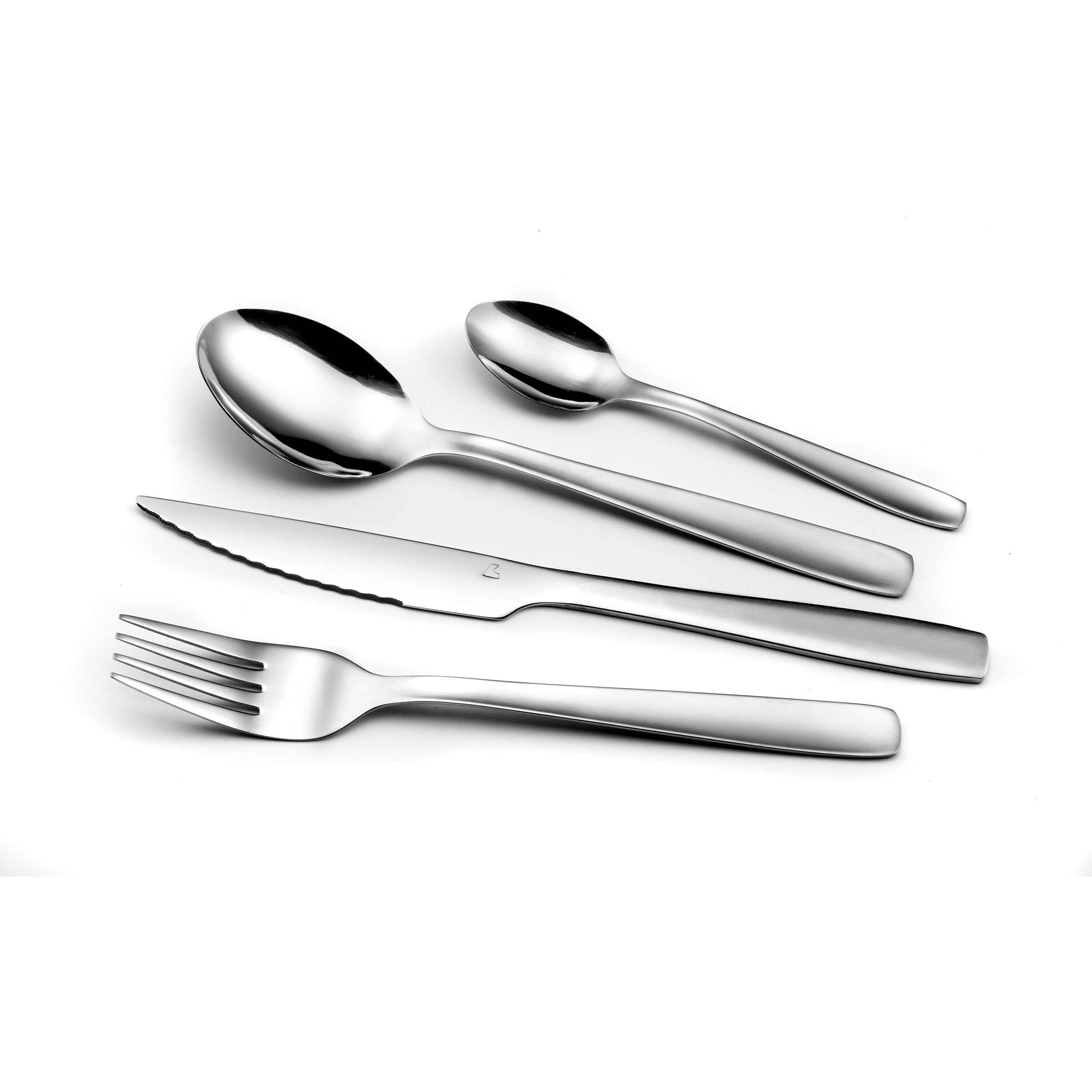 Amefa Besteck-Set HOTEL, Tafelbesteck für 6 Personen, Edelstahl glänzend, weiche Konturen, 24-teilig
