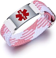 Vista 11 de Pulseras deportivas personalizadas de alerta médica para mujeres y hombres – Pulseras de identificación médica personalizadas con grabado gratuito