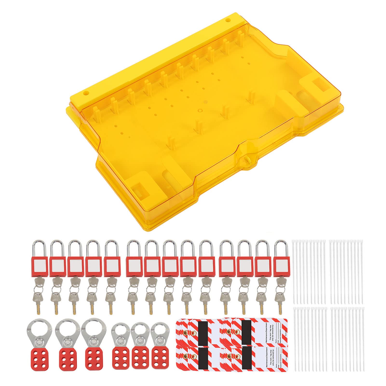 Kit de Bloqueo y Etiquetado, Kits de Bloqueo y Etiquetado de Seguridad Eléctrica, Estuche Profesional Portátil de una Pieza para Fábrica,Cerraduras y accesorios