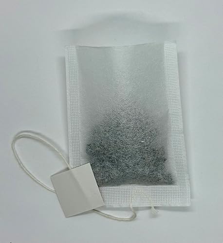 500 bolsas de té vacías de 2.36 x 3.14 pulgadas (2.362 x 3.150 in) compostables, con cuerda y etiqueta infusor de té para hierbas de té sueltas, son