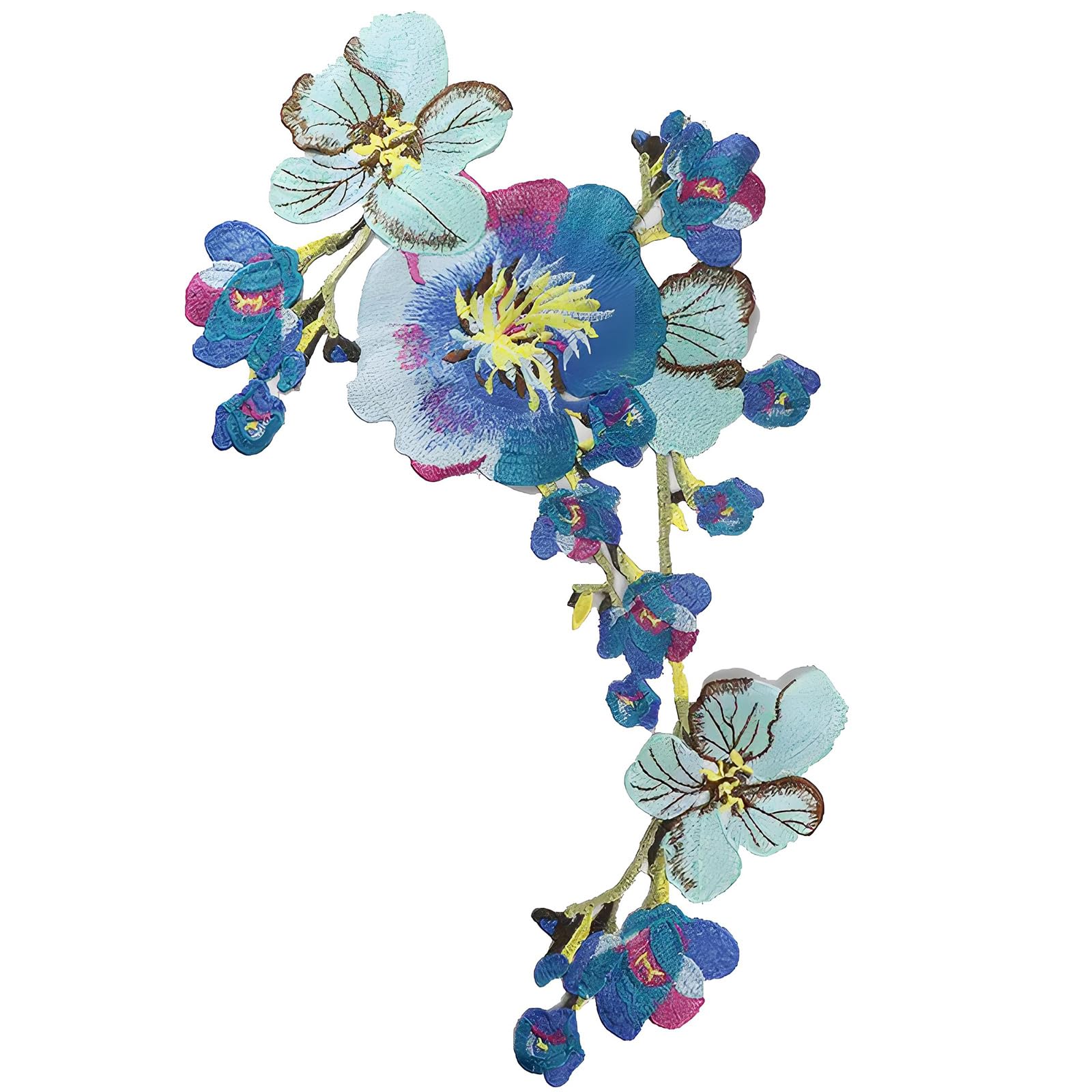 Qusinfc Peony Embroidery Fabric Applique Sewing on Clothing Sticker for Jackets Dress Cheongsam Costume Embellishment Paeony Fabric Fix