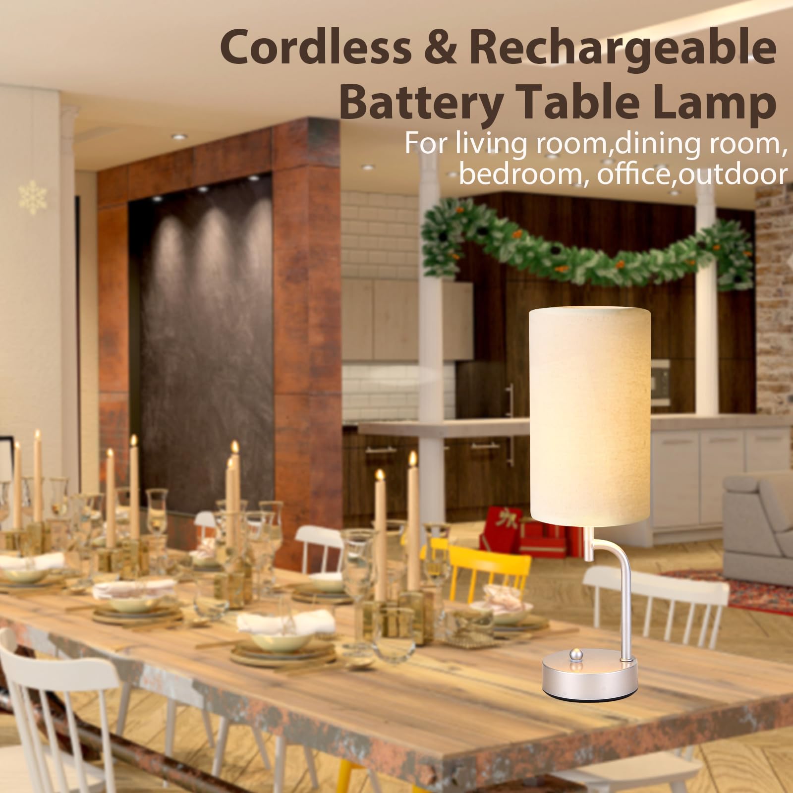 Paquete De 2 Lámparas De Mesa Inalámbricas Recargables