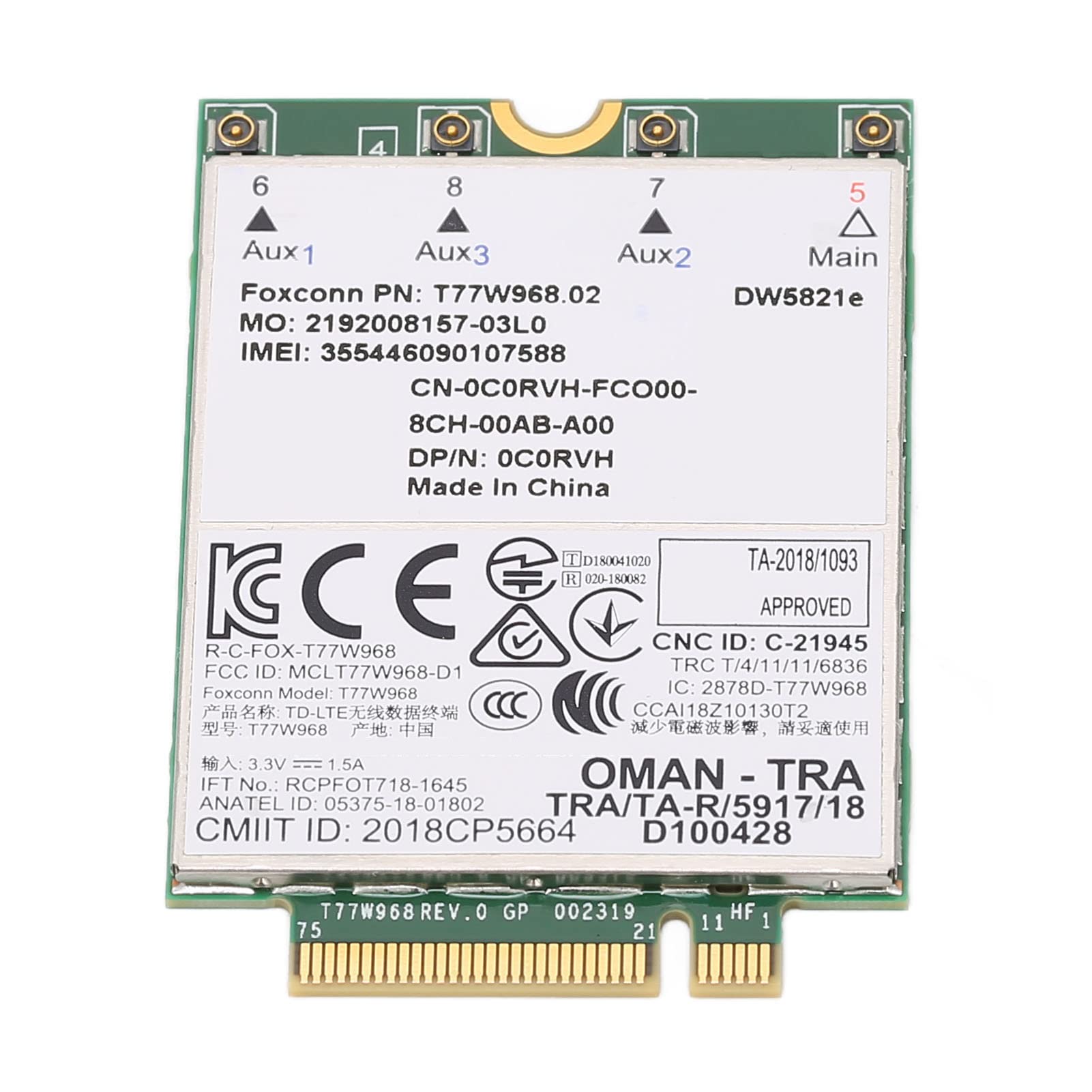 SIXRUN Scheda di Rete Wireless PCB M.2 3042 Key B Adattatore di Rete per Laptop Supporta 3G 4G 5G GPS GLONASS Beidou Galileo Posizionamento per Utenti PCI Express e Lavoro Mobile