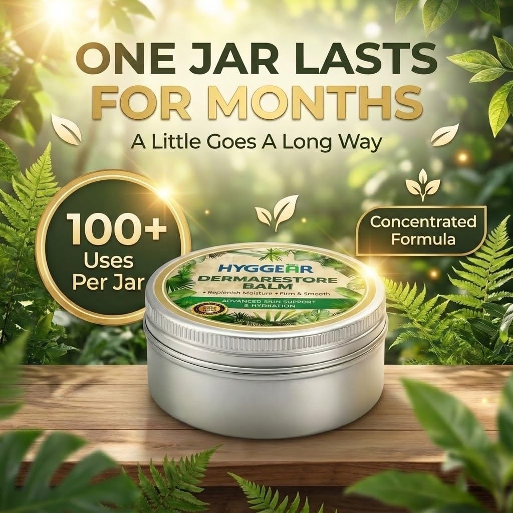Derma Restore Balm, Crepey Skin Cream for Aging Skin, Deeply Hydrating Body Balm for Arms, Legs, Neck and Chest, Moisturizer for Older Women with Aloe, Ginger and Honey