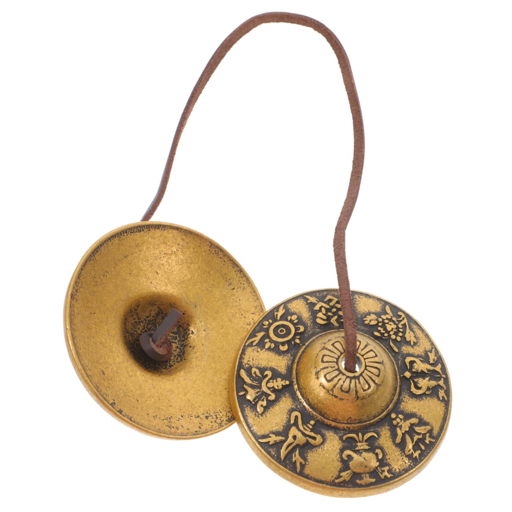 FUNOMOCYA Meditation Accessories Handmade Brass Bell Tingsha Bells Set for Chime Yoga Ritual Use
