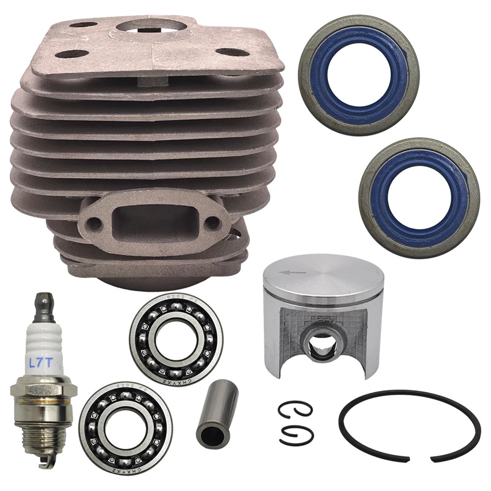 Kit di modifica cilindro moto Kit cuscinetto albero motore pistone cilindro da 50 mm adatto per paraolio candela motosega 268 268 speciale 268XP
