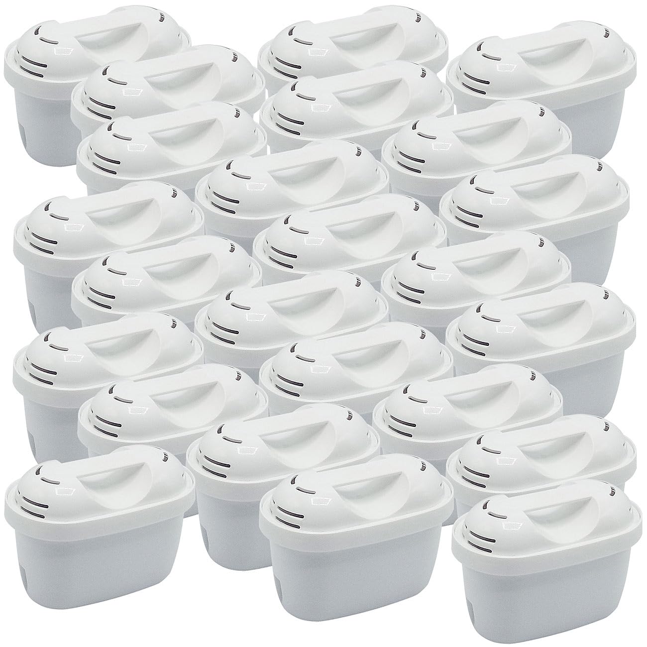 Rosenstein & Söhne Tisch-Wasserfilter: 24er-Set Filterkartuschen für Brita Maxtra & kompatible Systeme, oval (Ersatz, Filter für Wasserfilter, Brita, Baby)