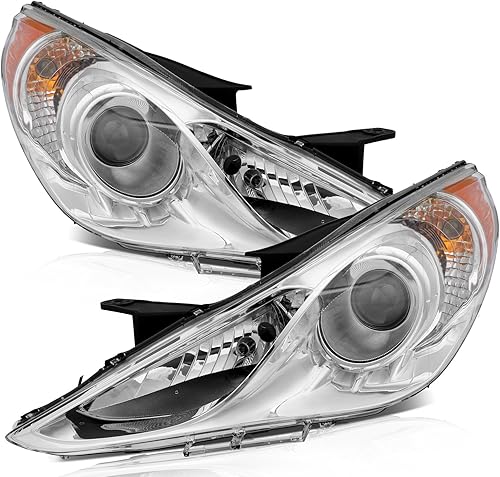ECCPP Conjunto de faros para Hyundai Sonata 2011-2014 Faros delanteros del lado del conductor y del pasajero