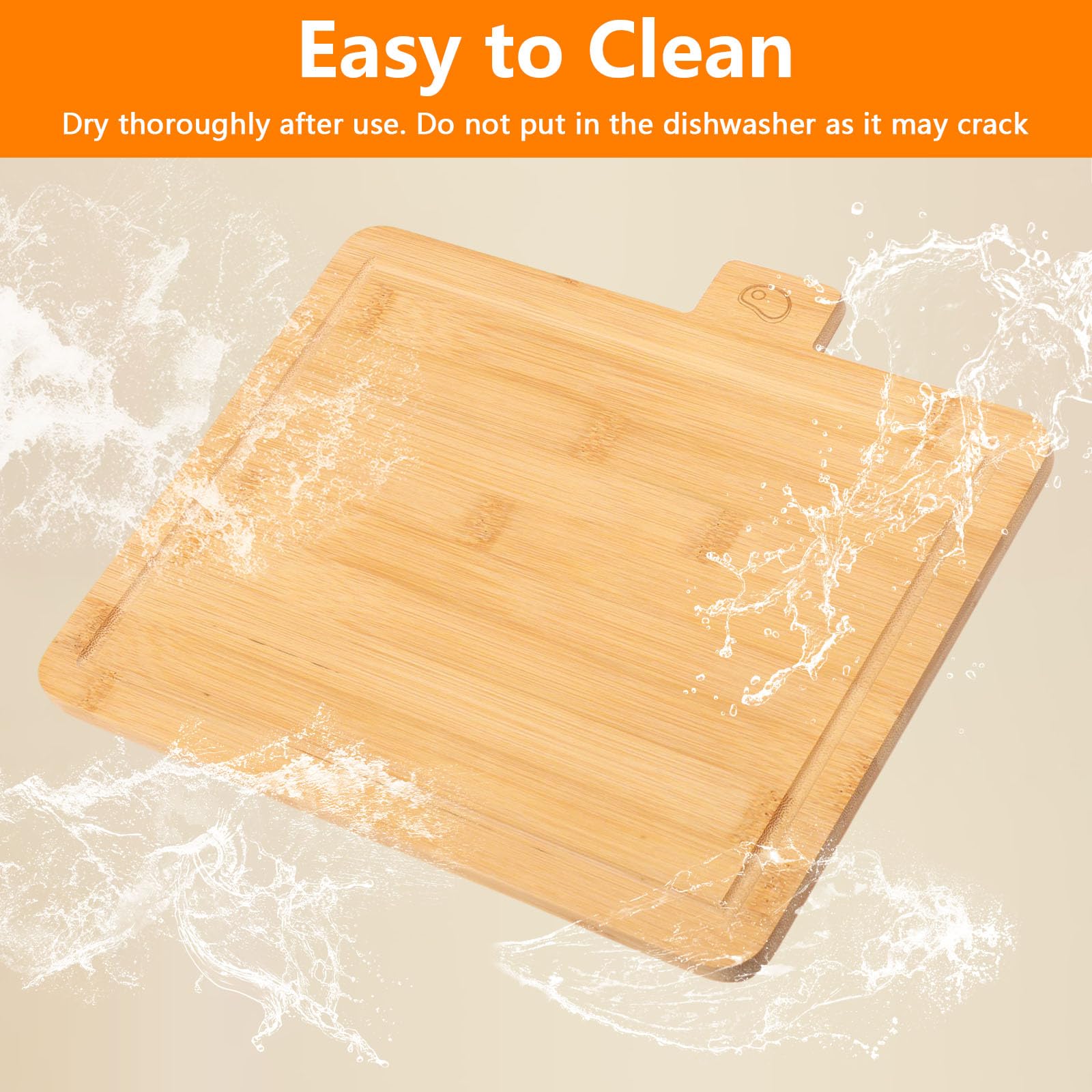 Juego de 4 tablas de cortar de bambú para cocina, tablas de cortar con soporte, tablas de cortar para carne, verduras, pescado y pan