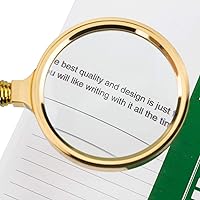 Vista 6 de 10X Handheld Magnifier, Reading Magnifier Loupe Glasses 10X with Rosewood Handle for Book and Newspaper Reading, Insect and Hobby Observation