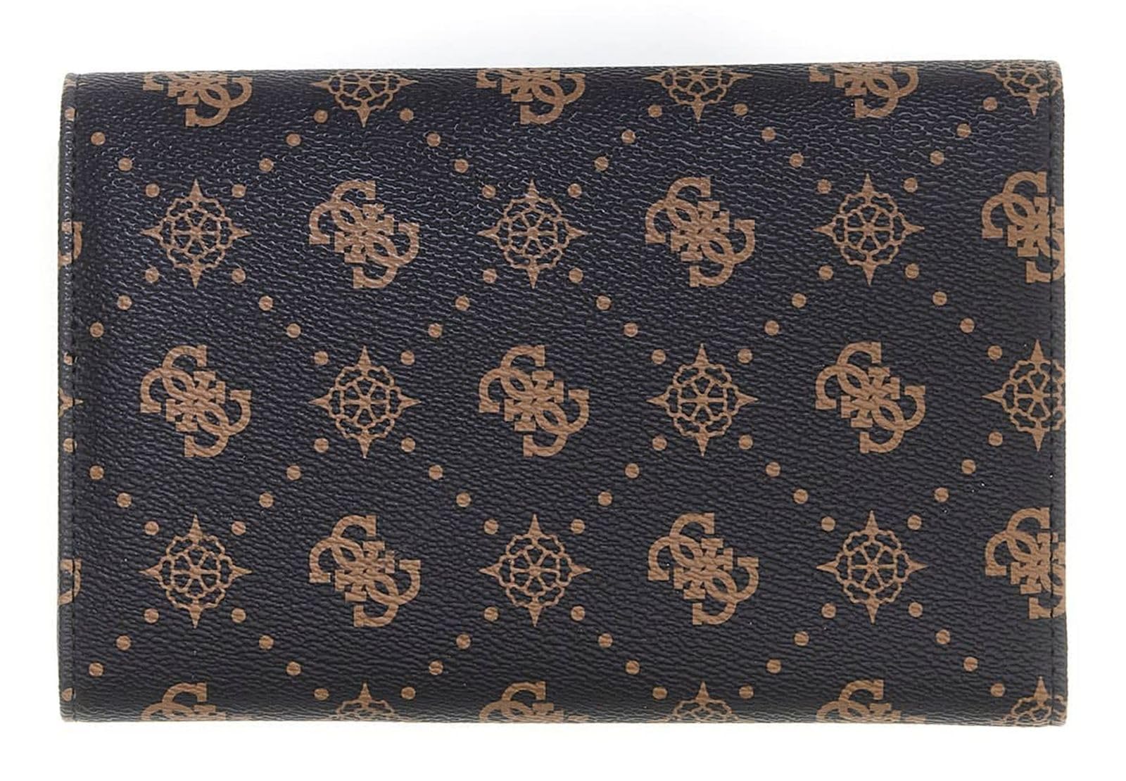 GUESS caso di identificazione Silia Passport Organizer Espresso Logo marrone scuro