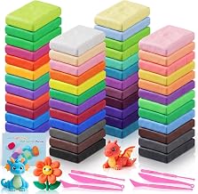 Air Dry Clay, 48Pcs 48Colors Modelling Clay Kit for Kid with Tools