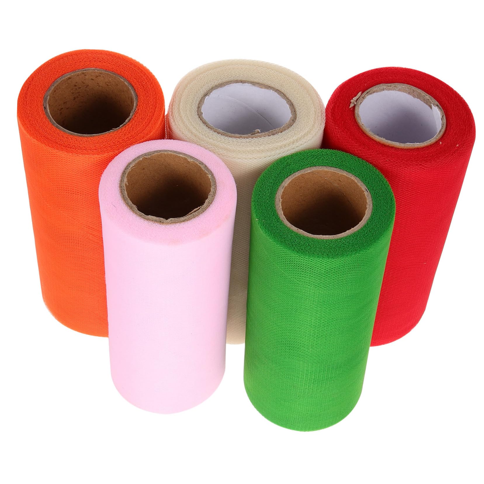 HOODANCOS 5 Rolls Roll DIY Gauze Roll Wedding Ribbon Wedding Spool Special Occasion Decoration Tulle Table Runner Home Decoration Ribbon for Bouquet Decorate Wedding Decoration Mesh