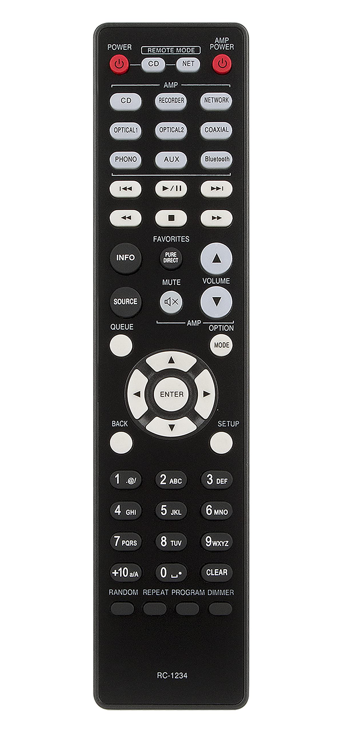 Amazon | RC-1234 交換用リモコン Denon コンパクトディスクプレーヤー 
