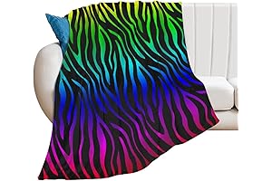 Rainbow Zebra: The Ultra-Soft Fleece Blanket for a Cozy Oasis
