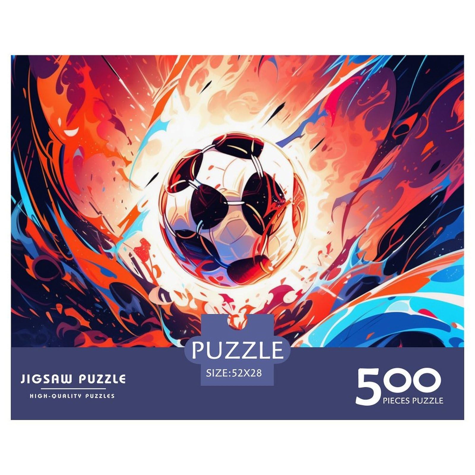 500 Pieces Soccer Jigsaw Puzzle for Adults, Thickened Wood Stress Relief Toys, Intellectual Game, Home Decor, Educational Game, Premium and Durable, 500 Pieces (52 x 38cm)