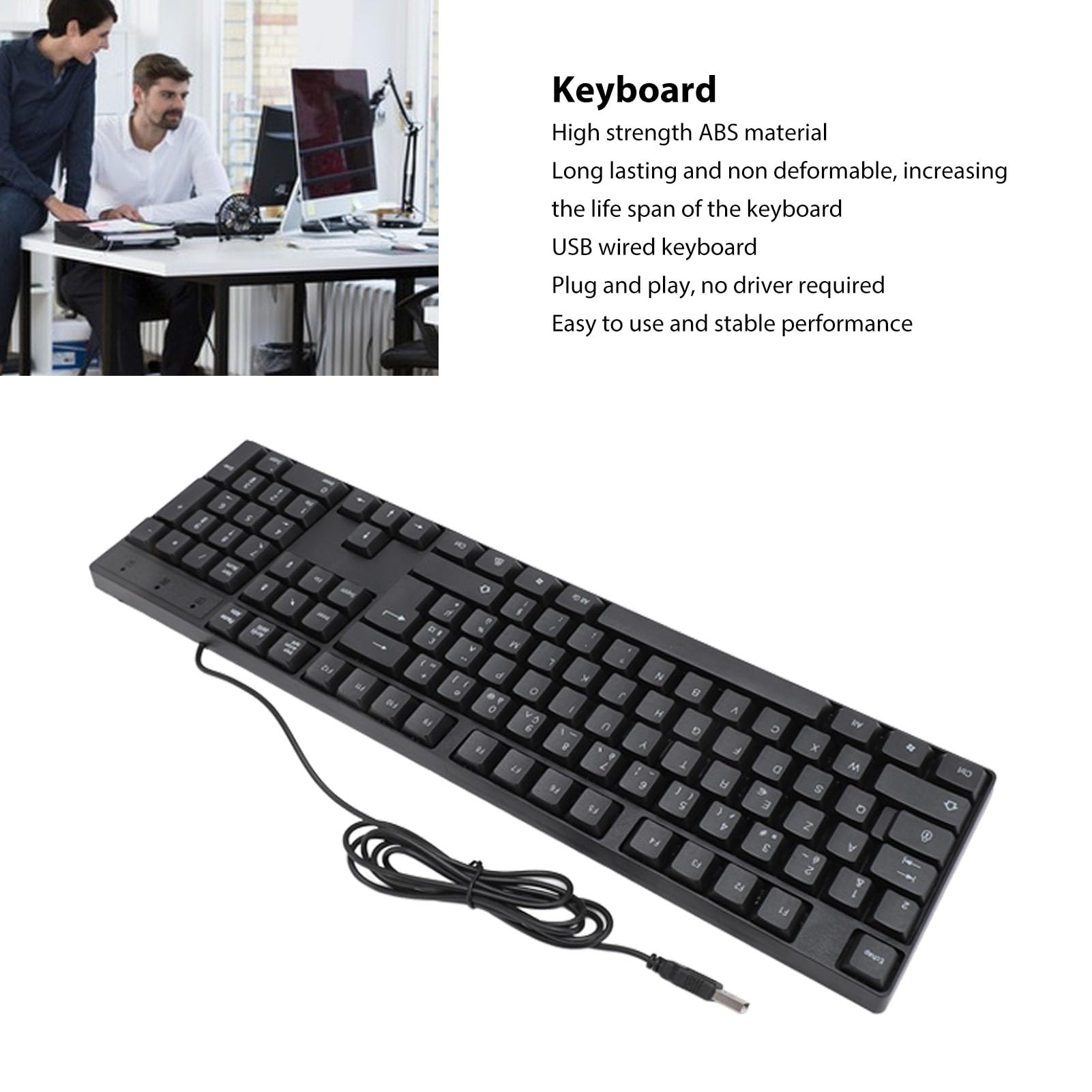 Amazon.com: BTSEURY K1800 USB Wired Gaming Keyboard 104 Keys