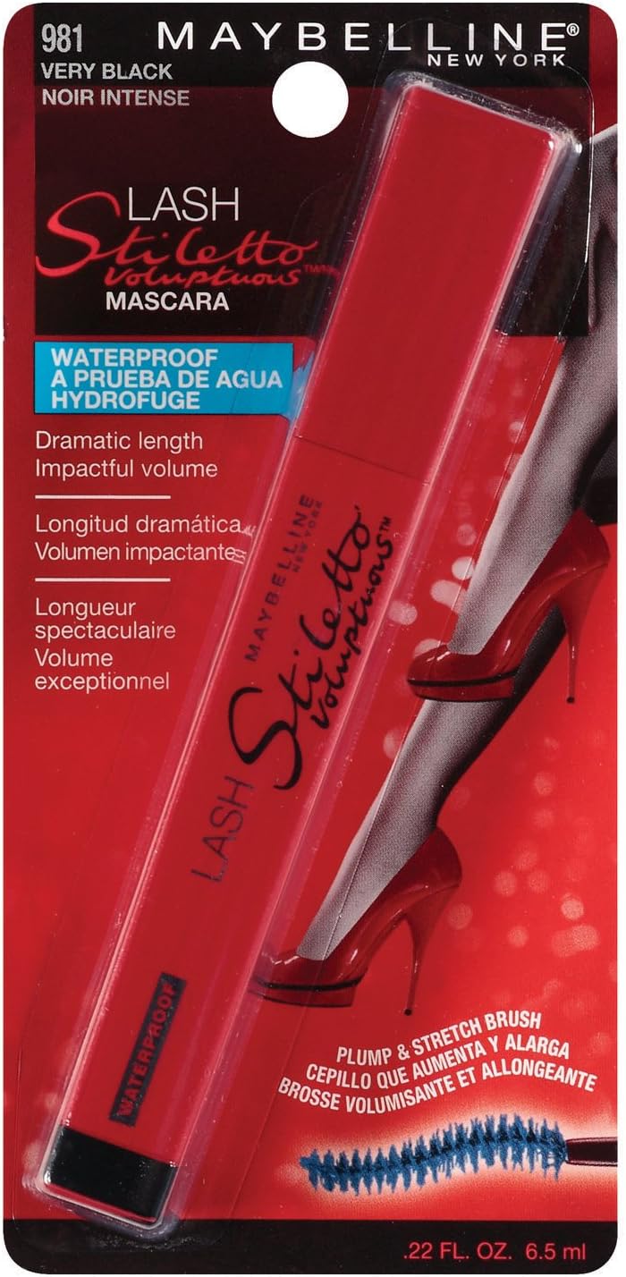 Maybelline New York Lash Stiletto Voluptuous Waterproof Mascara, Very