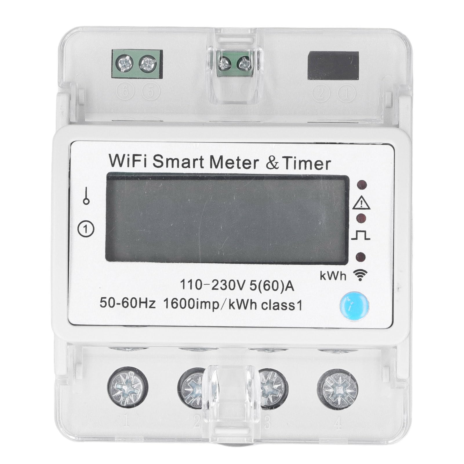 flexman Inteligentny monitor energii AC110~230 V, cyfrowy monitor zużycia energii elektrycznej 4P z kontrolą aplikacji, monitorowanie czasu regulowany inteligentny licznik Wi-Fi