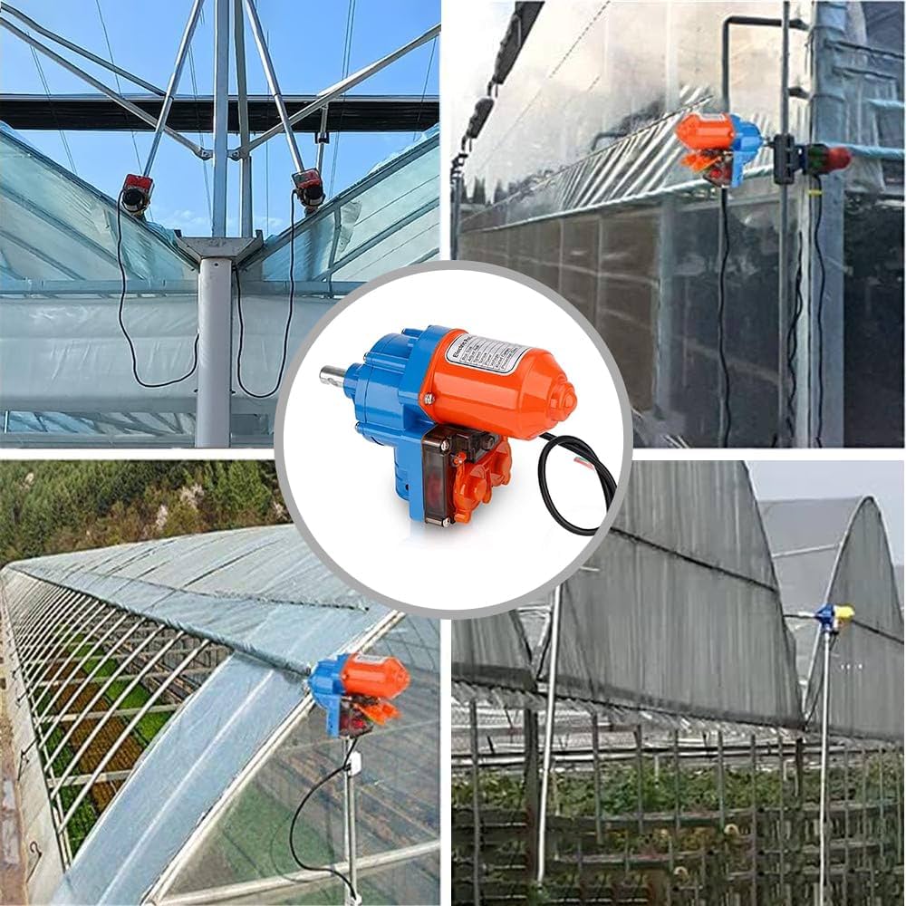 Amazon.co.jp: WekUw 農業温室 自動フィルム巻き取り 換気装置