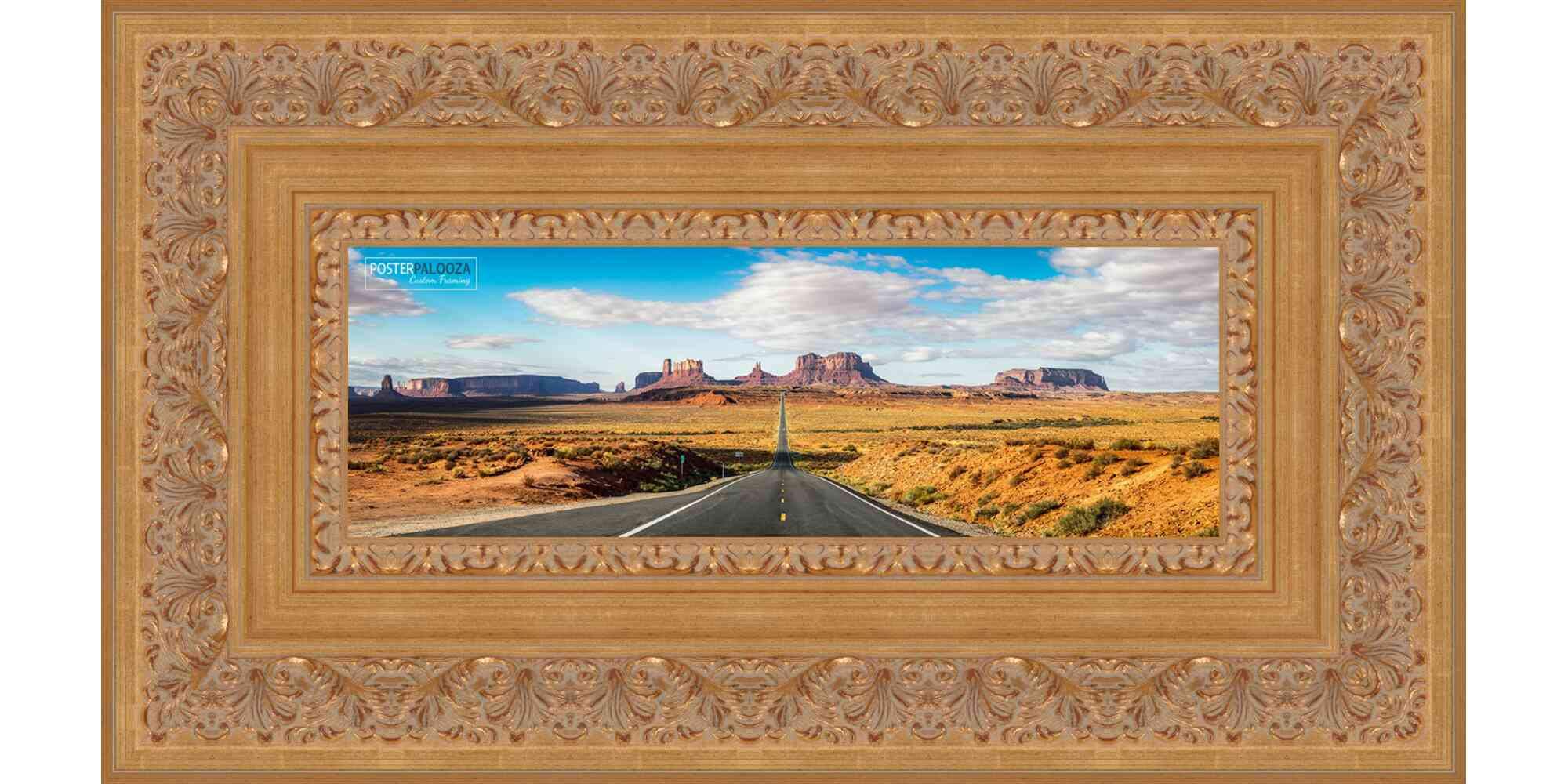 Amazon.co.jp: Poster Palooza 20x8 装飾アンティークゴールド 木製