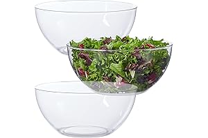 US Acrylic Vista Clear Plastic Salad and Serving 10-inch Bowls