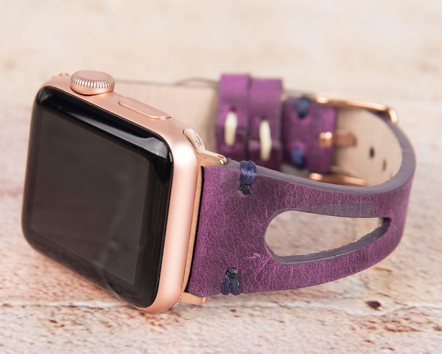 Slim Leather Bands Compatible with Apple Watch Band 38mm 40mm 41mm 42mm 44mm 45mm 49mm Full Grain Leather Watch Thin Straps for iWatch Series Ultra/8/7/SE/6/5/4/3/2/1 for Women Watchbands, Bracelet Jewelry