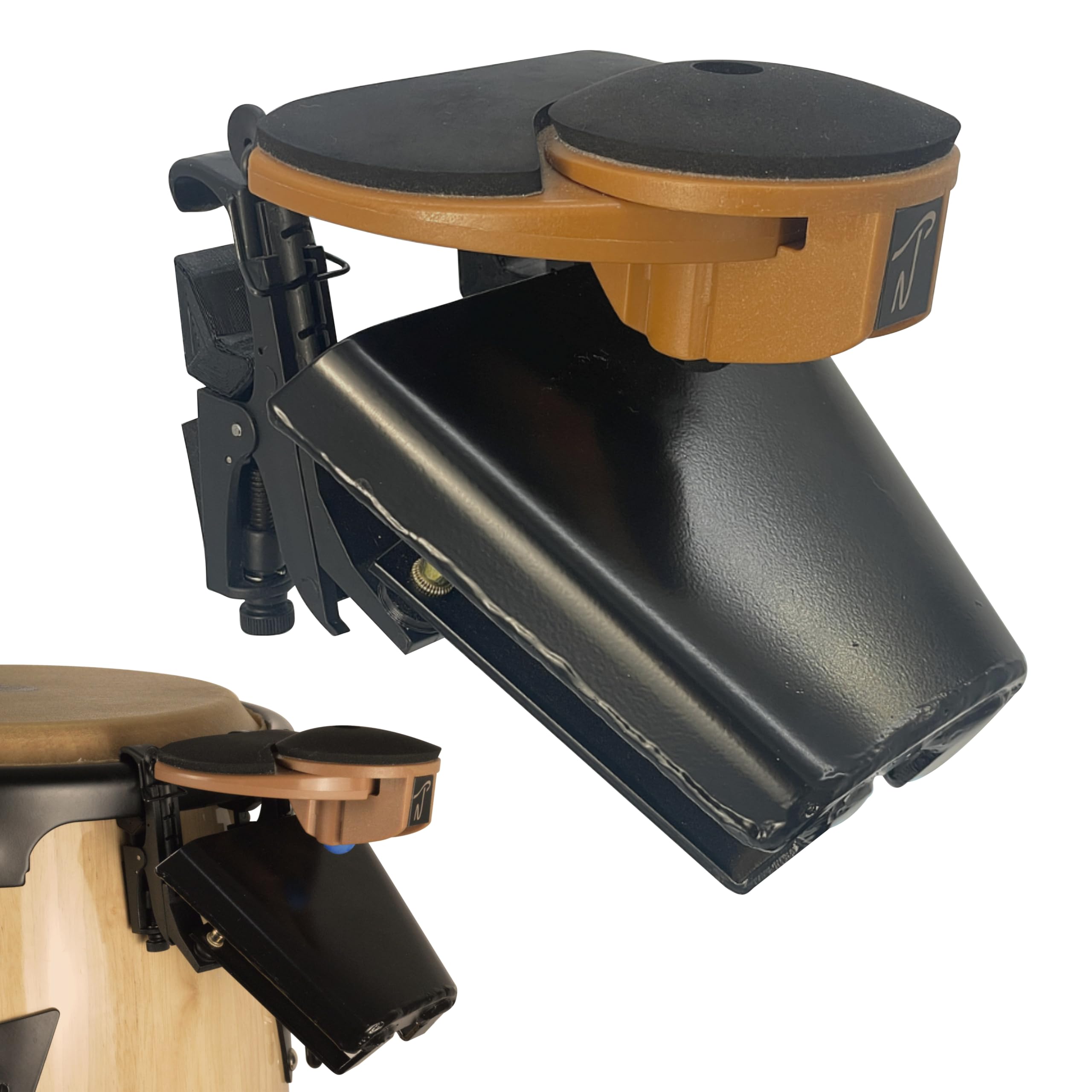 Native Tongue Percussion RhymStryker with RhymBell, Percussion Hand Striker with Cowbell