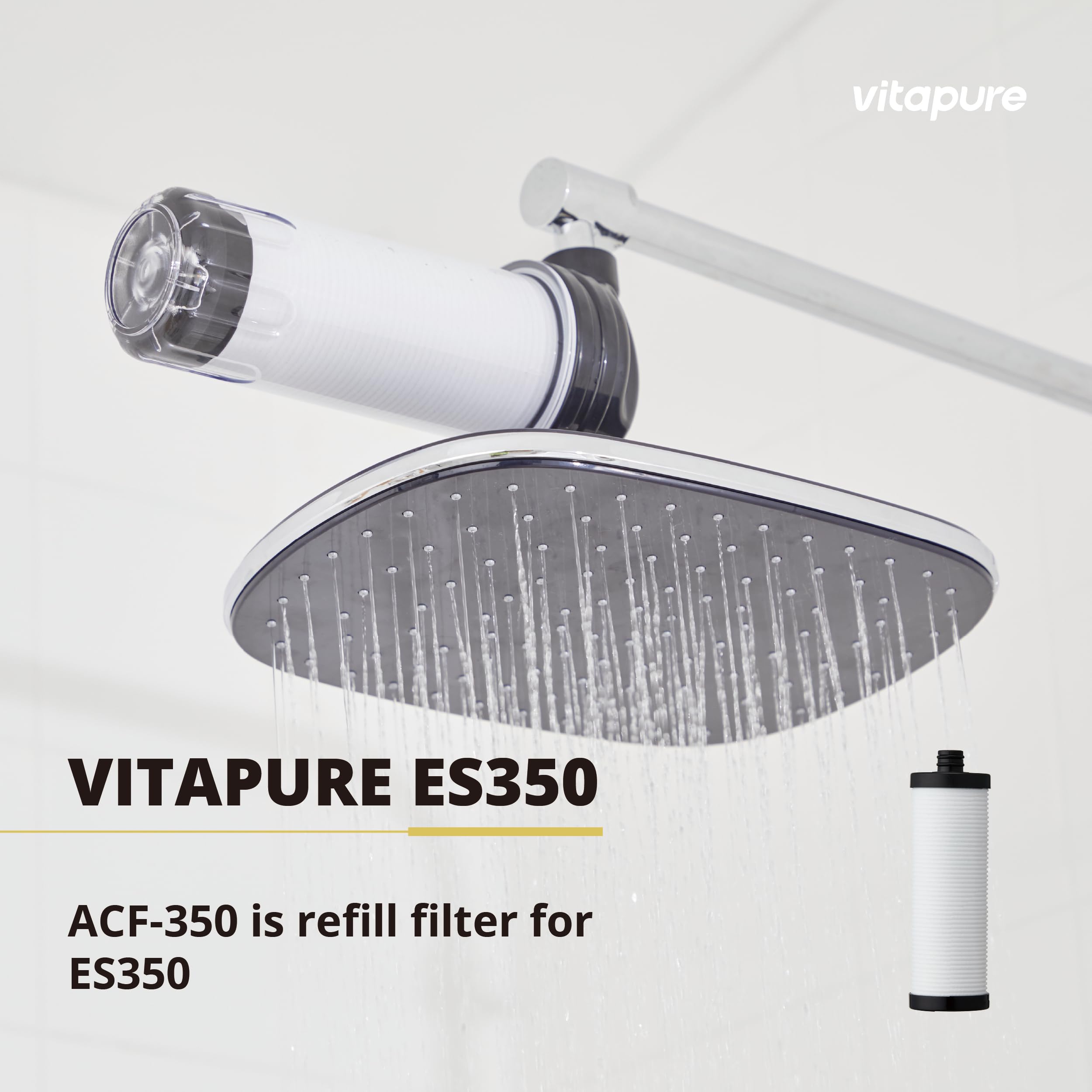 VitaPure Inline Shower Filtration SUF-350P aka ES350P with ACF PureMax Filter