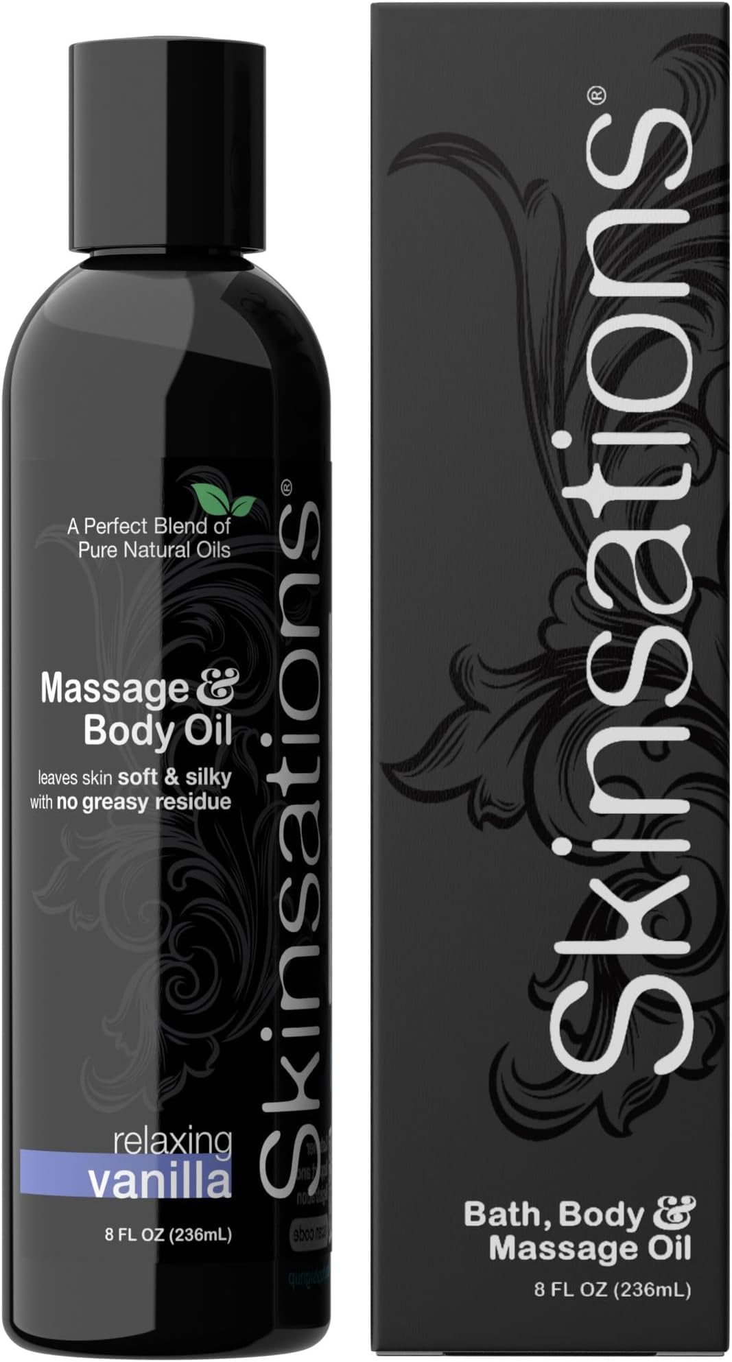 Vanilla Massage Oil for Massage Therapy - 8oz | Body Oil for Relaxation, Sore Muscles & Aromatherapy | Sweet Almond, Coconut, Jojoba & Grapeseed Blend