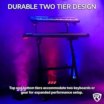 Amazon.com: Rockville Z45W Dual Tier Keyboard Stand, Adjustable