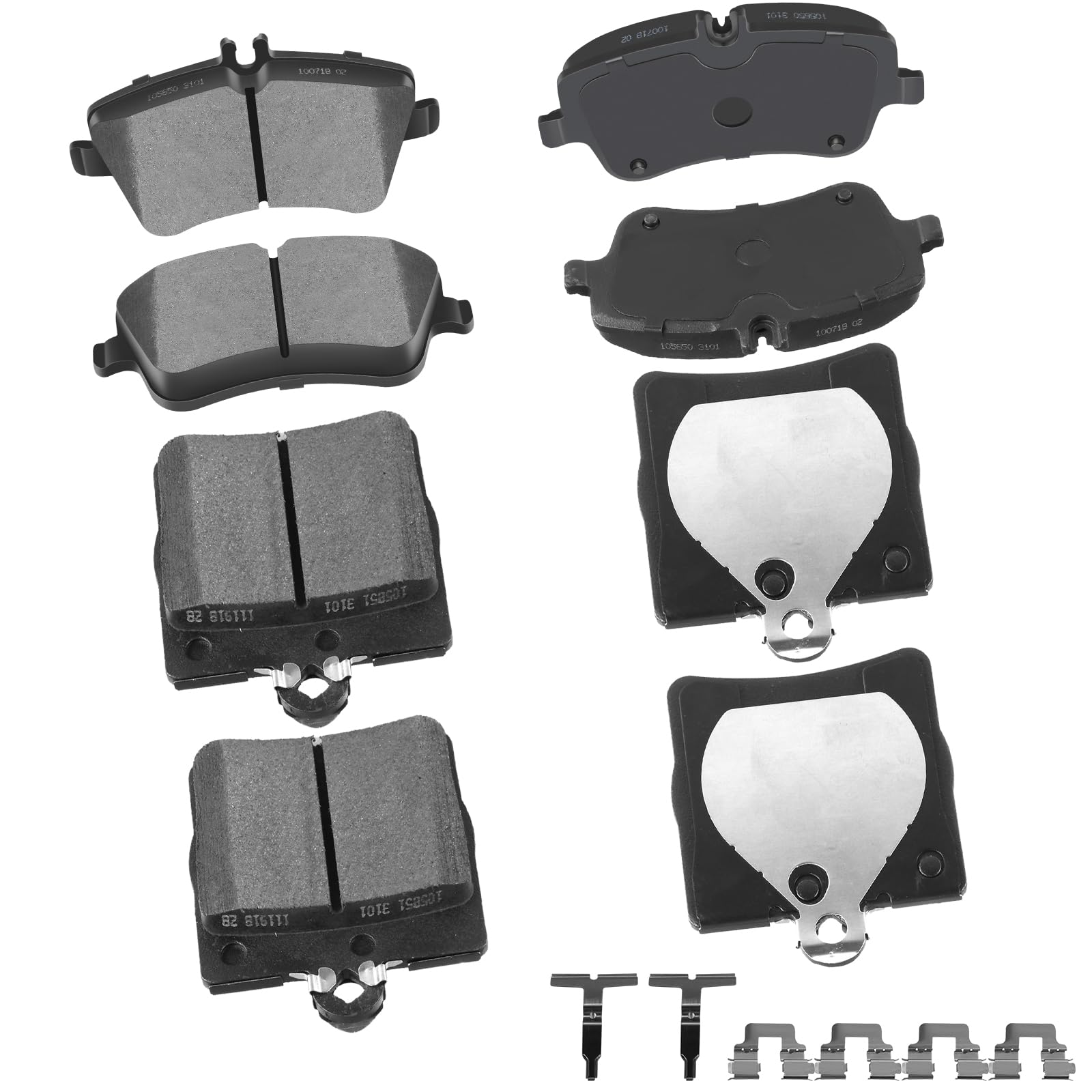 cciyu D872 D779 Front Rear Ceramic Brake Pads Kits 8pcs fit For 2002-2005 For Mercedes-Benz C230,2001-2005 For Mercedes-Benz C240