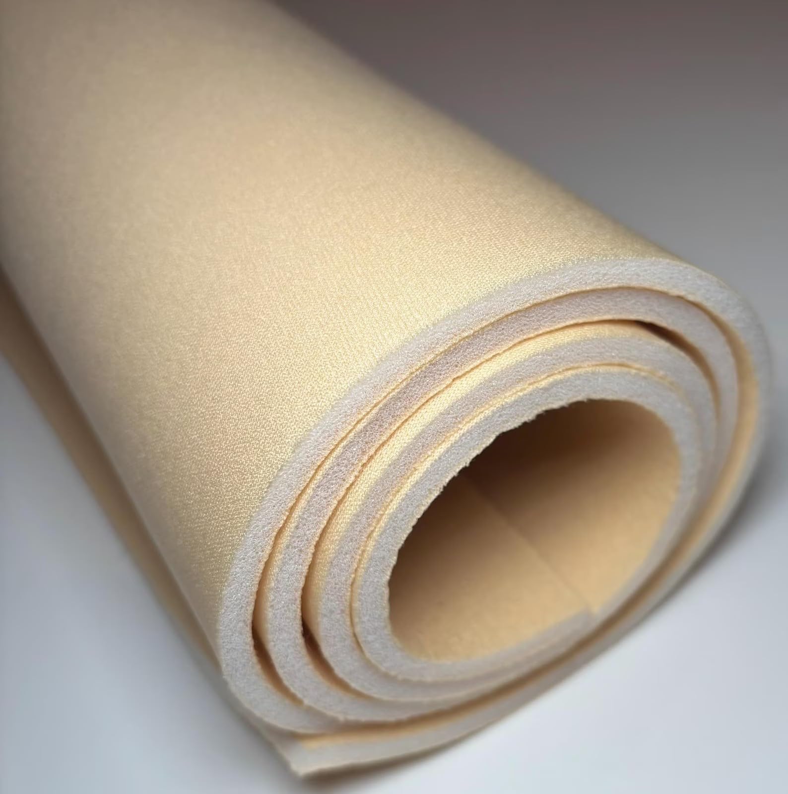 Polyester Coated Bra Cup Foam Laminated Fabric for Garment (Beige, 15X15 inch)-image-1