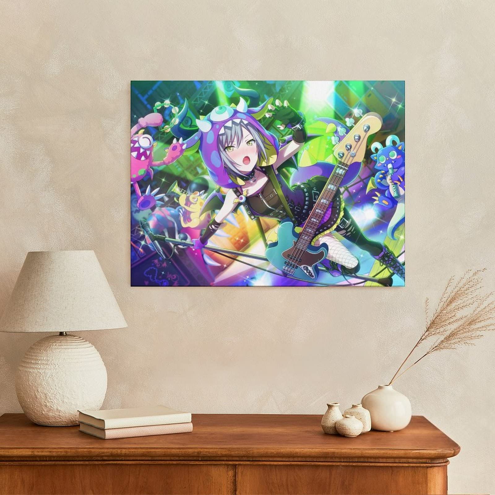 Amazon.co.jp: 日野森 志歩 掛け絵 フレームレス装飾絵画 モダンファッ