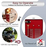 Vista 7 de PORTAIR - Compresor HPA portátil de 4500 PSI, parada automática, sin aceite/agua, convertidor de potencia integrado, compresor de aire PCP