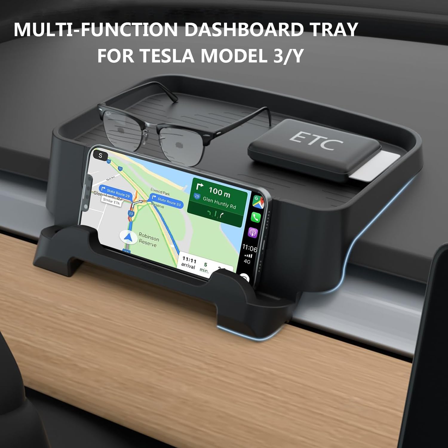 topfit pour Tesla Model Y Model 3 Instrument Panel Plateau Organisateur Supports fixés sur Tableau de Bord pour Tesla Model Y/3 pour Tesla Accessoires Intérieur