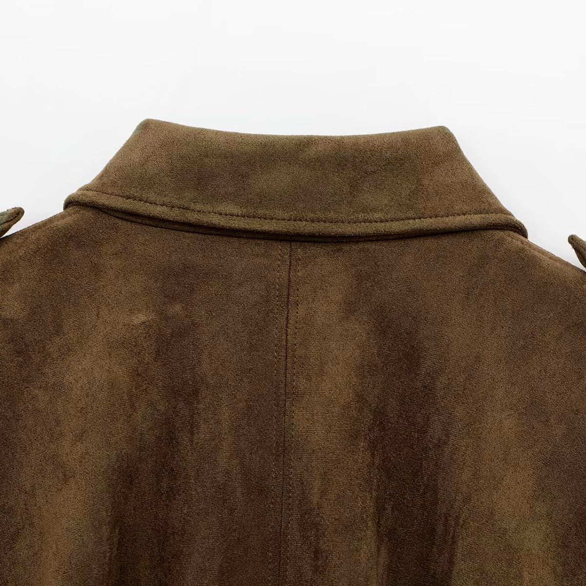 ABEHIK Damen Stillvoll Blouson Jacke Langarm Herbstjacke Übergangsjacke Lässige Sweatjacke Kurze Bomberjacke für Frauen