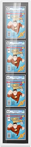 Miniatura 75 de Poster Palooza Marco de cómic con paspartú para 2 cómics CGC, CBCS o PGX Graded Comics – Marco de cómic negro para cómics de 8.125 x 13 pulgadas