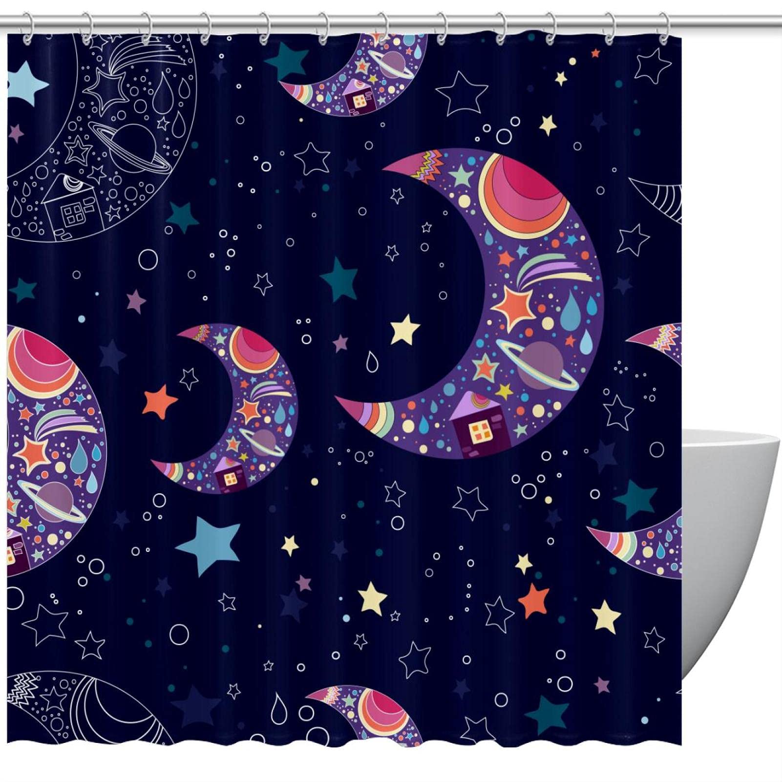 Rideau de douche motif aquarelle pour une ambiance spa à la maison
