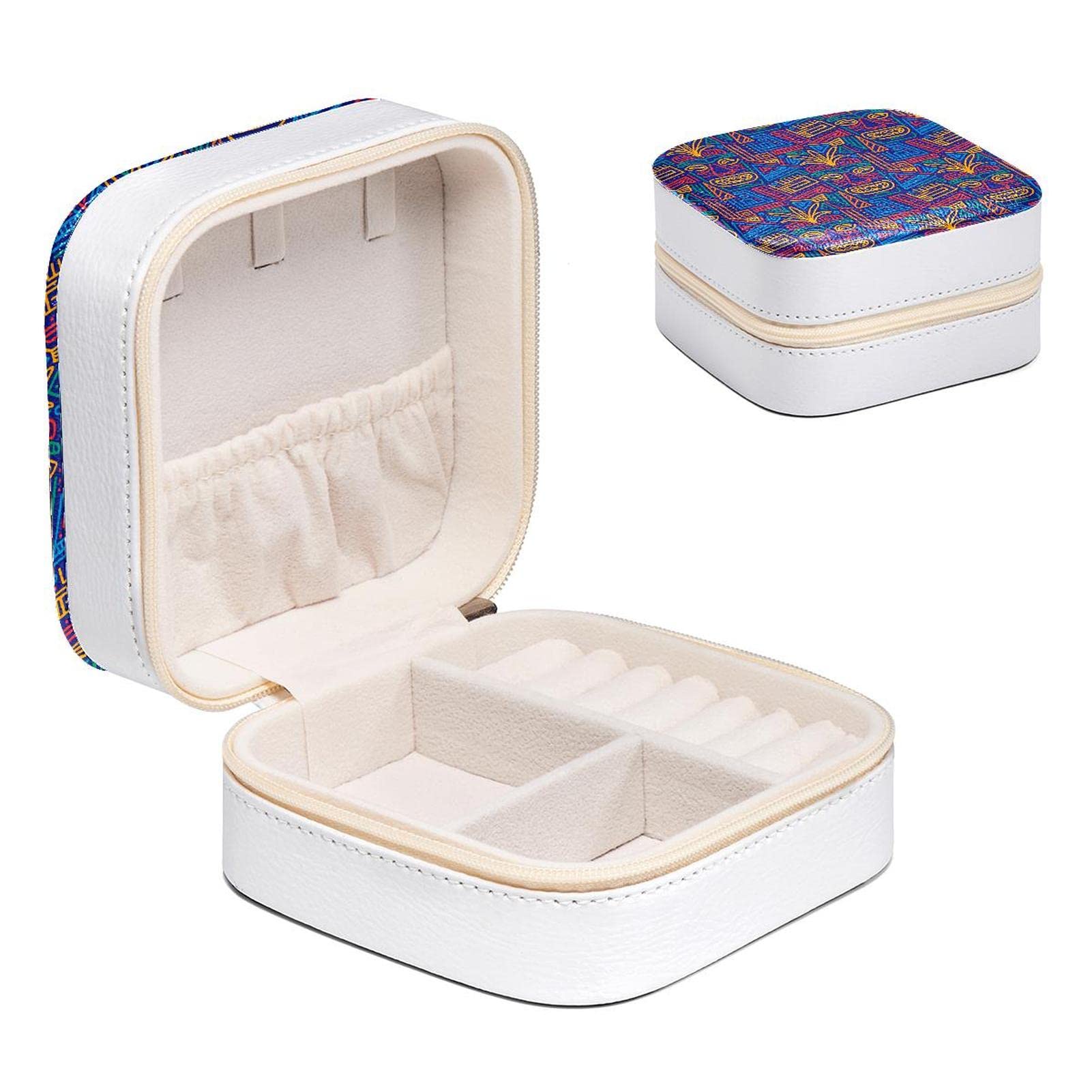 Boîte à bijoux Afrique pour femme et fille : organisateur compact pour bagues et boucles