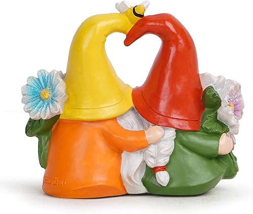 Miniatura 3 de Hodao Gnomos de primavera, decoraciones de pareja, gnomos de flores, adornos de decoración, regalos de verano, gnomos de verano, figuras de elfos de
