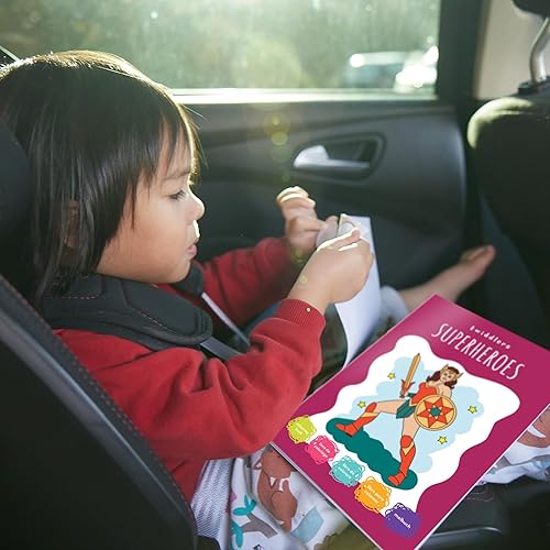 Miniatura 9 de THE TWIDDLERS - Paquete de 12 libros para colorear con 48 crayones y 216 calcomanías (superhéroe) - Mini libros para colorear para niños de 4 a 8