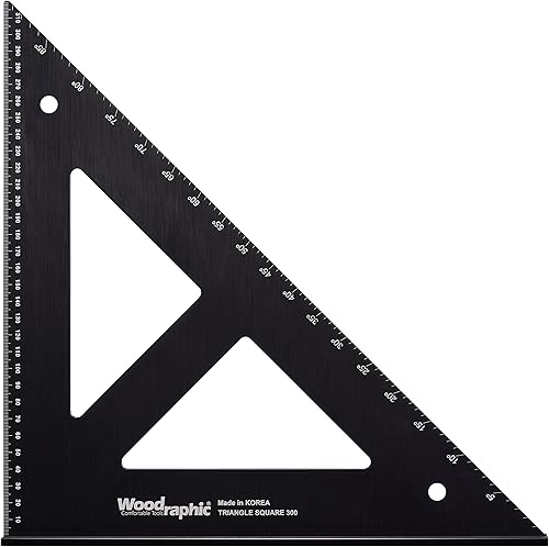 Miniatura 7 de Cuadrado profesional de carpintero fácil de leer, herramientas de carpintería (12 pulgadas)