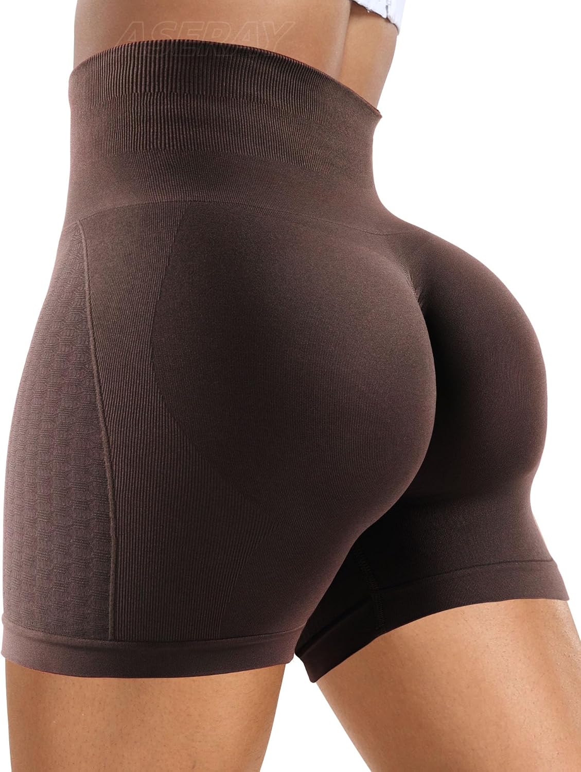 Seamless Gym Workout Shorts Women Amplify Contour Scrunch Butt Lifting Biker Yoga Shorts for Women High Waisted 5”